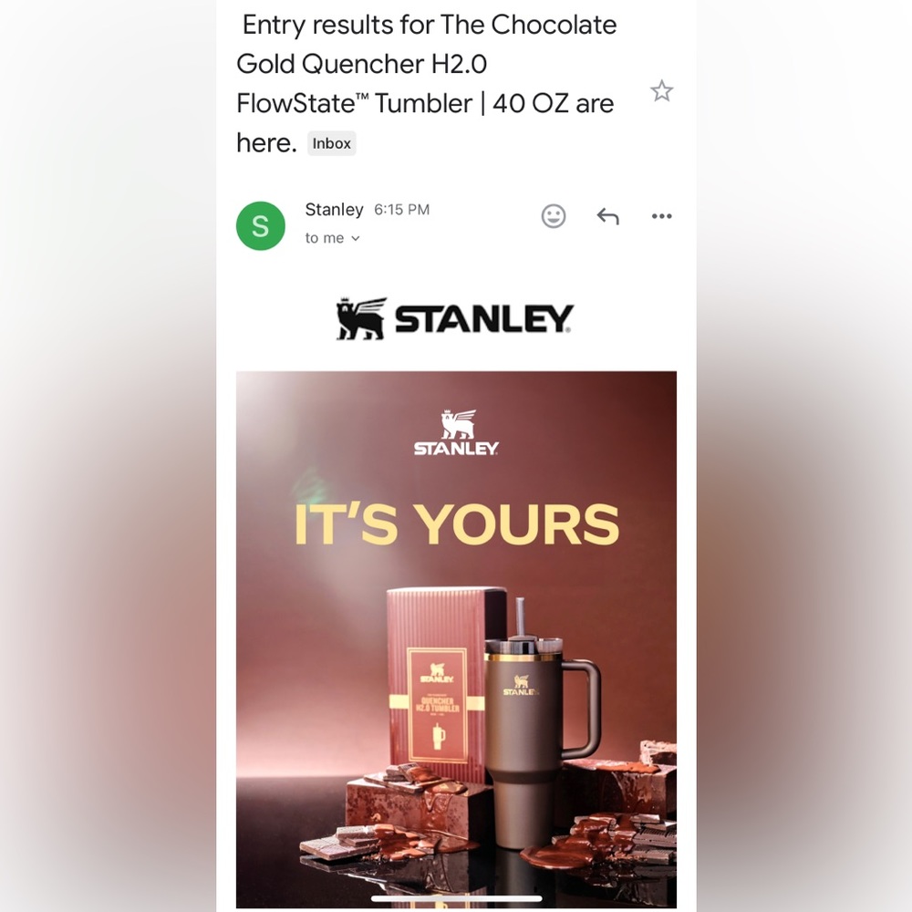 Stanley The Chocolate Gold Quencher H2.0 FlowState™ Tumbler | 40 OZ Confirmed